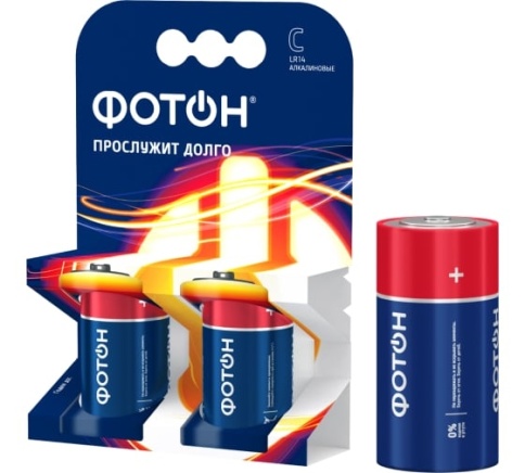 Батарейки ФОТОН LR14 КР (бл.2шт)  фото 1