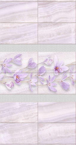 Панели ПВХ Unigue 2,7х0,25х8 Крокус с глиттером серебро (12) фото 2