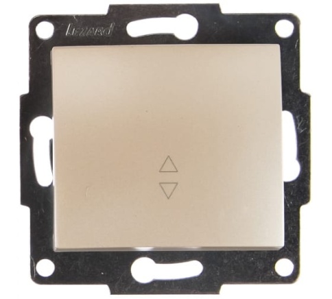 *Lezard Механизм выключателя проходной с/у 1кл жем/бел перламутр KARINA 707-3088-105 фото 1