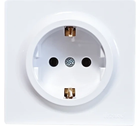 Lezard Розетка o/у 1гн. с/з белый  LETO 752-0200-122В фото 1