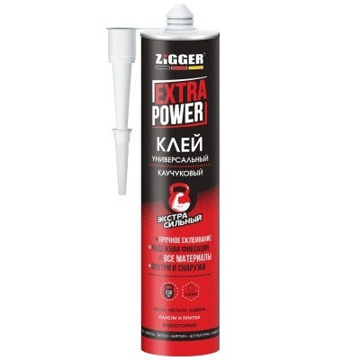 Клей каучуковый сверхпрочный бежевый ZIGGER STRONG POWER 380г фото 1