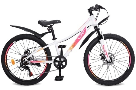 Велосипед 24" LTBIKE ALPHA, сталь, рама 11", 7-ск, белый/красный С24018 (М) фото 1