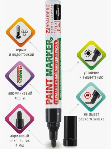 Маркер-краска PAINT (черный) фото 1
