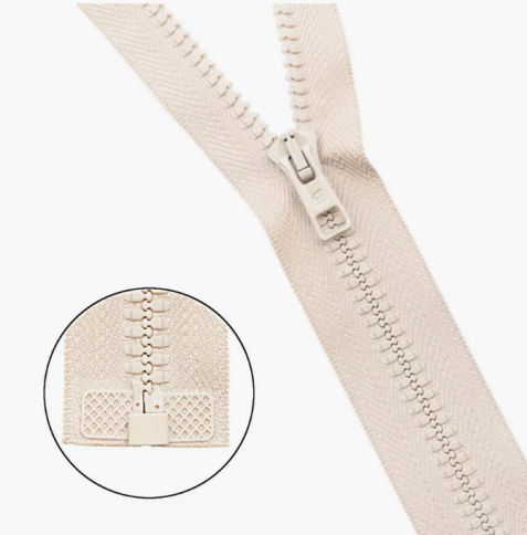 Молния трактор разъемная Т10 (6мм) ,1замок 60 см, св.бежевый фото 1