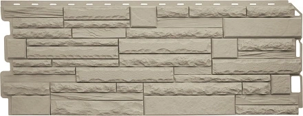 АП Фасадная панель ЭКО КАМЕНЬ СКАЛИСТЫЙ 1100х430мм Кремовый фото 1