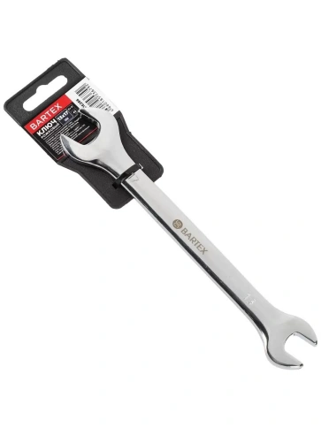 Ключ рожковый, BARTEX, 13х17 мм, хром. зеркальный, CrV сталь (316286) фото 1