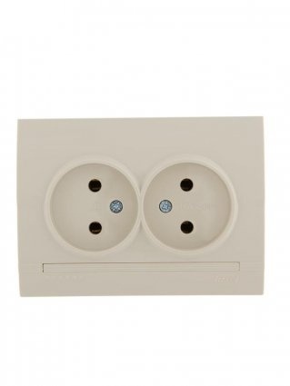 Lezard Розетка с/у 2гн. керамика б/з крем DERIY 702-0303-128 фото 1