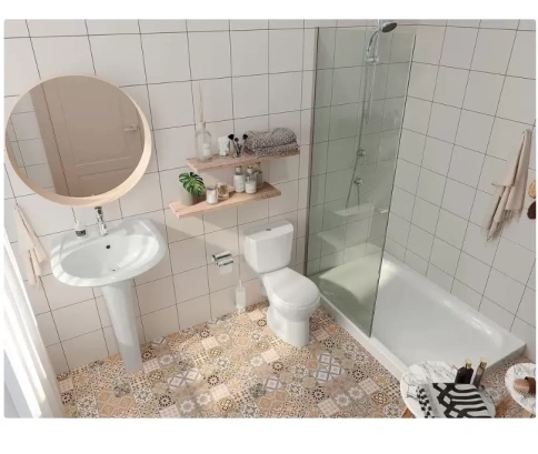 Унитаз-компакт "Бриз" сиденье эконом, 1-реж. фото 1