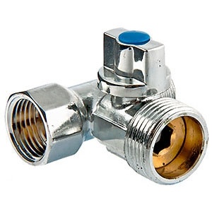Кран шаровый 3-х ход г/ш/ш для стиральных машин фото 1