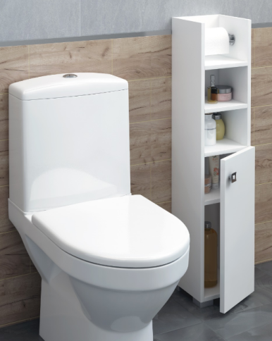 Шкаф туалетный (с втулкой) ВИОЛА 1дв. 2ниши правый 200*950*190 фото 1