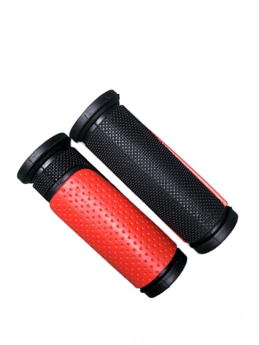 Ручка руля черная, с цветными вставками 90мм. (пара) (042593) фото 1