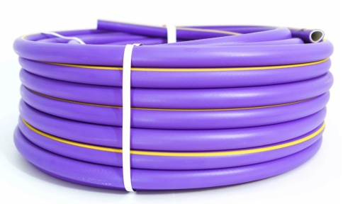 Шланг поливочный армированный, ТРЕ 1/2"х25м, фиолетовый с желтой полосой (77284-33) фото 1