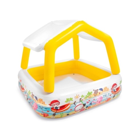 Бассейн надувной Intex, 157х38 см, Домик с навесом, 57470NP, 388 л фото 1