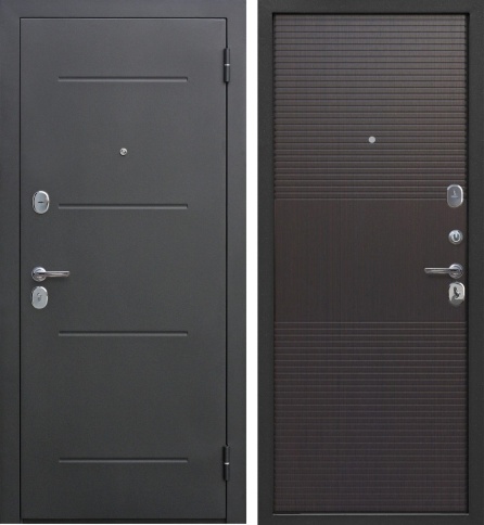 Дверь Гарда Серебро 7,5 Темный Кипарис 960, левая  фото 1