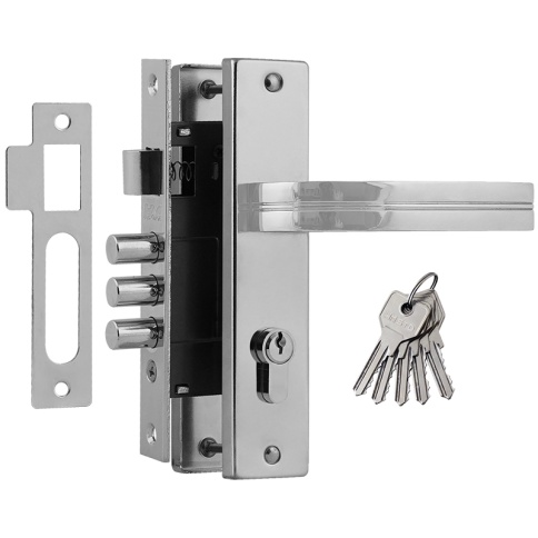 Замок врезной 706К-61,5 мм (хром) фото 1