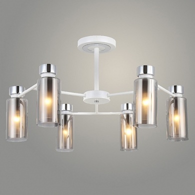 Люстра 74338/6 CH+WH хром /белый фото 1