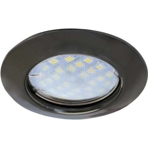 *Точечный светильник Ecola DL92 Черный хром выпуклый фото 1