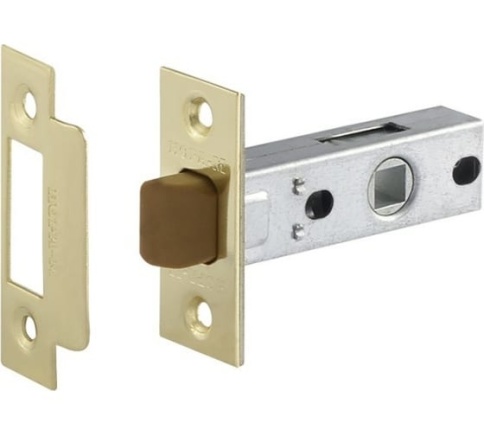 Защелка дверная С-45П пластик.яз. (полир.латунь/золото) фото 1