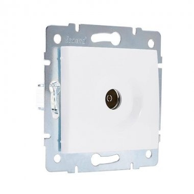 Lezard Механизм розетки с/у TV оконечная термопласт белый KARINA 707-0288-130 фото 1