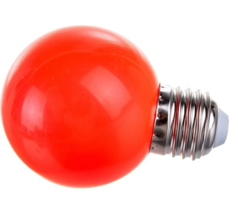  Лампа декорат. светод. "шар", матовая. Красный.ТМ Volpe. LED-G60-3W/RED/E27/FR/С фото 1