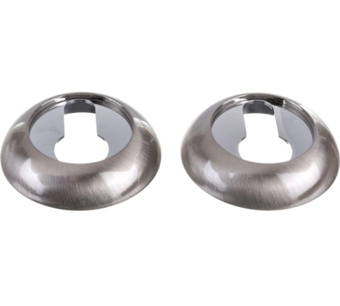 Ключевая накладка круглая Palidore  CL HH  белый.ник.модерн фото 1