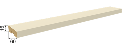 *Интерьерная рейка МДФ Stella Планкен De Luxe Palomino 16*60*2700 (уп 6шт) фото 2