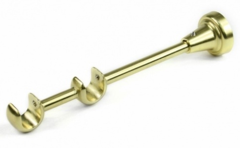 **Кронштейн двойной открытый 16 мм Золото глянец фото 1