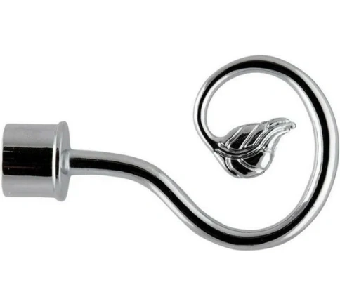 Наконечник 16мм Лукка (Плющ) Хром глянец фото 1