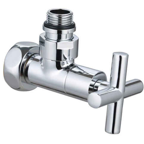 Кран для п/с угловой квадрат нар.-вн 1/2х3/4 VIEIR VR2034B фото 1