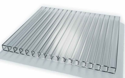 Сотовый поликарбонат 6мм прозрачный 12м фото 1