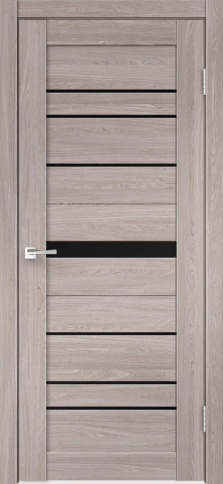 Дверь  VELLDORIS CITY 1 Дуб анкор нордик 700х2000 ПОС лакобель черная фото 1