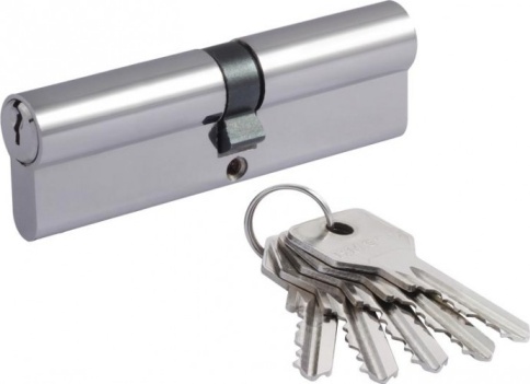 Цилиндровый механизм STD Z Л-100 (хром) (50-50) фото 1