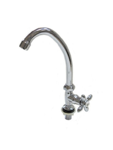 Смеситель Кухня DIABLO (рег.№377092) МОНО 1/2 м/к (080-R 82) пласт. маховик Крест Капля фото 1