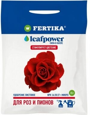 Удобрение для роз и пионов LEAF POWER 15гр  фото 1