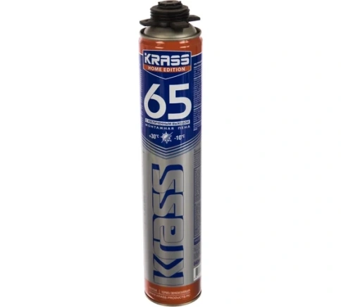 Пена монтажная KRASS Home Edition 65 пистолетная всезезонная 0,84 л фото 1