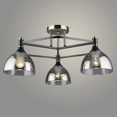 Люстра А4213/3 АВ+ВК бронза/черный фото 1