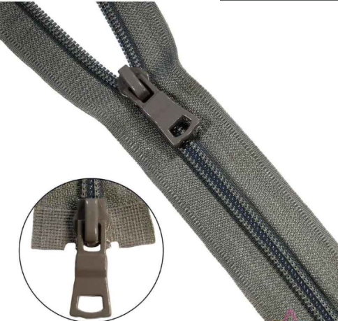 Молния "витая" Т7 2 замка 65см,серый фото 1