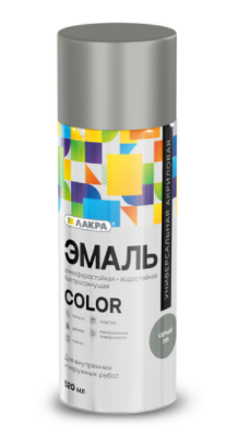 Эмаль аэрозольная Лакра Color универсальная Серый 301 фото 1