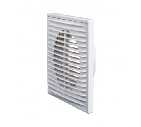 Решетка пластмассовая прямоточная с сеткой, с рамкой , с фланцем 1515П10Ф фото 1