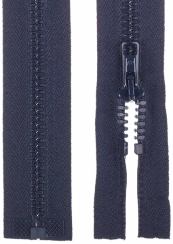 Молния "Трактор" разъемная Т10 (6мм),1 замок 55см т.синяя фото 1