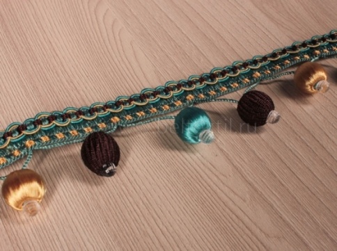 Бахрома Ajur бусины кор./брюз./зол. В4-49-04(25m) фото 1