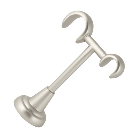 Кронштейн потолочный двойной ОТКРЫТЫЙ 16 мм сатин фото 1