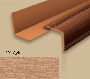 Угол Идеал 25*25*2750 наружный вспененный фигурный Дуб /201 УнФ25 201 фото 1