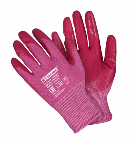Перчатки "Для садовых работ: БАРБАРИС", полиэстер, нитрил. покрытие 8(М) PR-NP191 фото 2