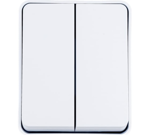 Выключатель 2кл 10А AtlasDesign Profi54 белый ATN540151 фото 1