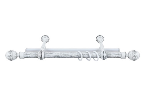 Карниз Валанс + шина белое серебро/патина 3м фото 1