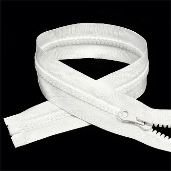 Молния "Трактор"№5, 1 замок, 65см белая фото 1