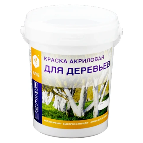 Краска акриловая APIS для деревьев белая 1,3кг фото 1