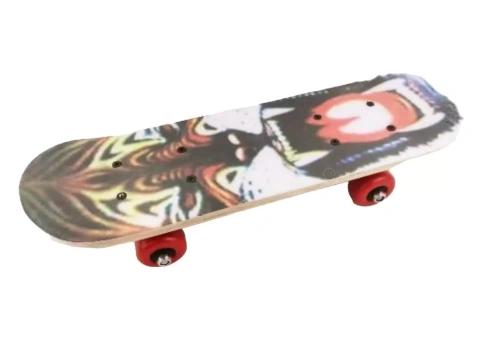 Скейтборд дерево 17*5 шасси пласт. колеса PVC 50мм Вид 2 арт. QYH1121-8 фото 1