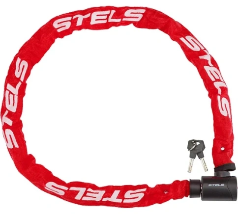 (*)Цепь-замок в тканевой оплетке, с ключом, 6х1200мм фото 1